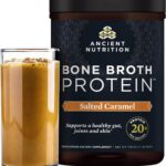 Ancient Nutrition Bone Broth Protein Powder, Salted Caramel, 19g Protein per Serving, Beef, Supports Healthy Skin, Gut Health, Joint Supplement, Gluten Free, Paleo and Keto Friendly, 20 Servings
