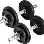 Yes4All Old School Adjustable Dumbbell Set with Weight Plates, Star Lock Collars/Connector, 40lbs to 200lbs Adjustable Weight Plates Set