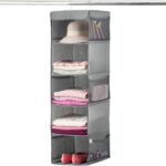 ZOBER Hanging Closet Organizer, 5-Shelf - Hanging Storage Organizer Shelves for Clothes, Towels, Toys - College Dorm Room, Nursery, & Home Closet