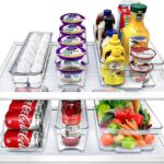 Sorbus Fridge Bins and Freezer Bins Refrigerator Organizer Stackable Food Storage Containers BPA-Free Drawer Organizers for Refrigerator Freezer and Pantry