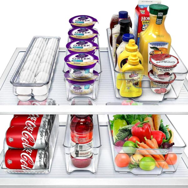 Sorbus Fridge Bins and Freezer Bins Refrigerator Organizer Stackable Food Storage Containers BPA-Free Drawer Organizers for Refrigerator Freezer and Pantry