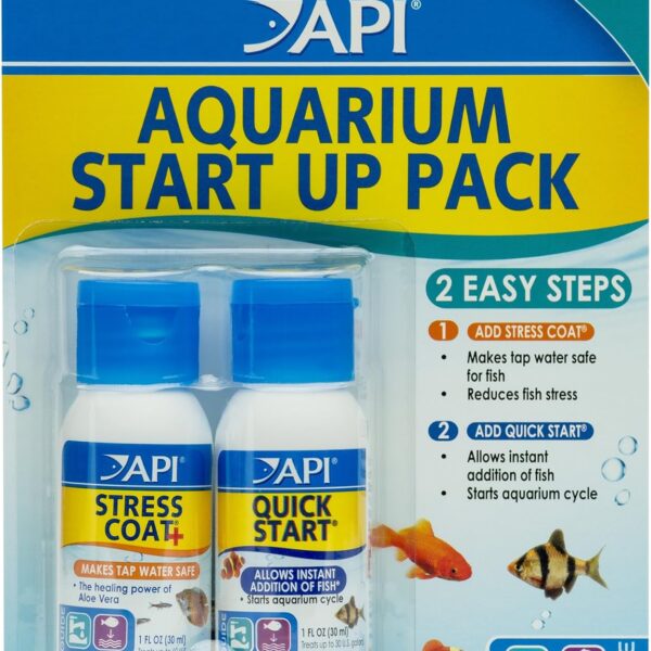 API AQUARIUM START UP PACK Water Conditioner 1.25-Ounce Bottle 2-Pack