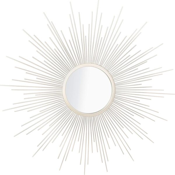 Safavieh Home Collection Alves 30-inch Champagne Sunburst Round Mirror