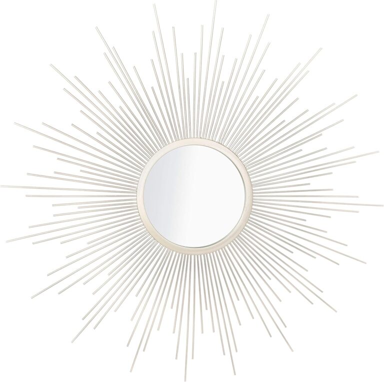 Safavieh Home Collection Alves 30-inch Champagne Sunburst Round Mirror