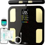 RunStar Scale for Body Weight, 8 Electrodes High Accurate Rechargeable Composition Analyzer with BMR Index Body Fat Digital Scale Composition Muscle & Fat Measurement Large Display 400lb