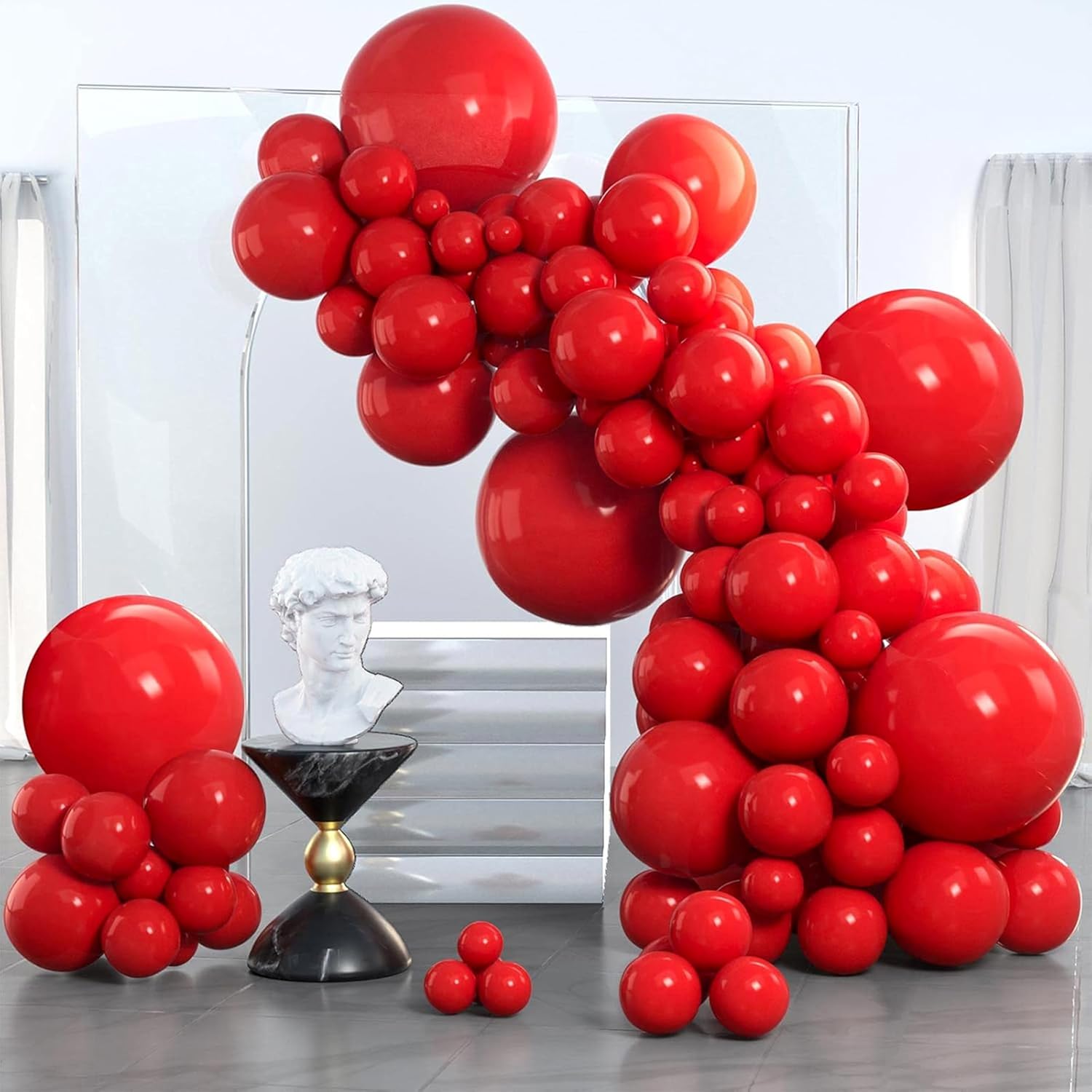 PartyWoo Red Balloons 140 pcs Different Sizes of 18 12 10 5 Inch Red Balloon Arch Kit Garland for Birthday Graduation Bachelorette Citizenship Anniversary Cherry Casino Theme Party Decorations Red-Y57 PartyWoo Red Balloons 140 pcs Different Sizes of 18 12 10 5 Inch Red Balloon Arch Kit Garland for Birthday Graduation Bachelorette Citizenship Anniversary Cherry Casino Theme Party Decorations Red-Y57