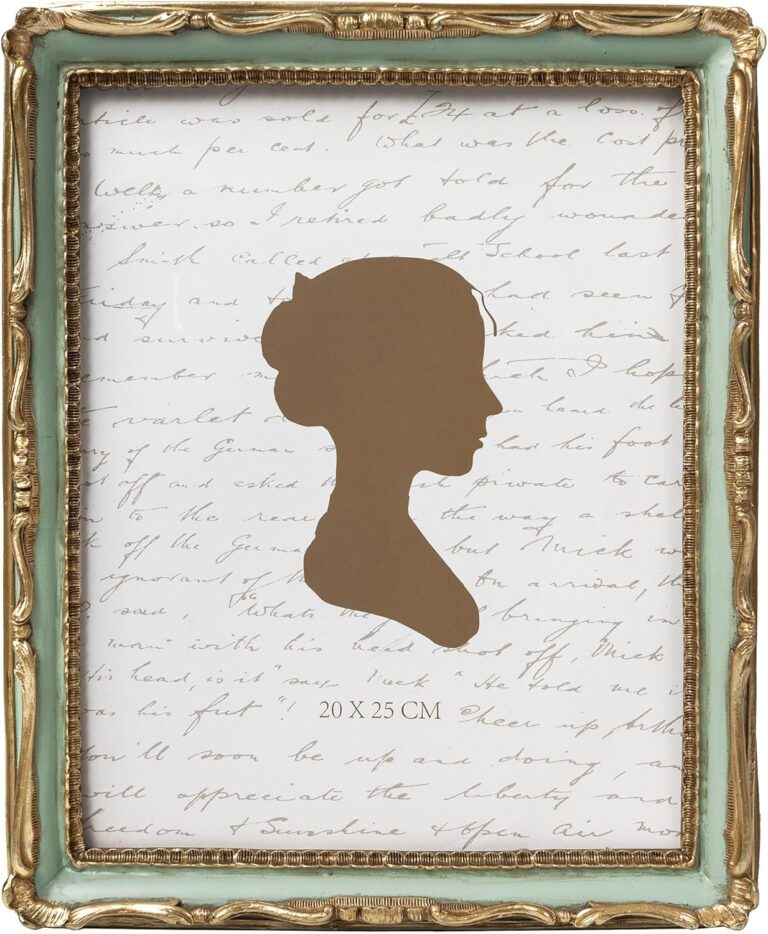 AELS 8x10 Inch Vintage Picture Frame, Elegant Antique Photo Frames with Glass Front, Photo Display, Tabletop Wall Hanging, Gift Ideas, Gold and Green