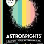 Astrobrights Colored Cardstock, 8-1/2" x 11", 65 Lb, Punchy Pastel Assortment, Pack of 100 Sheets