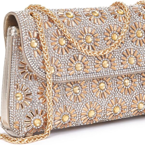 BBTT.ful Shoulder Bags Crossbody Bag Purses Handbags Crystals Rhinestone Evening Bag for Women Clutch Purse with Chain