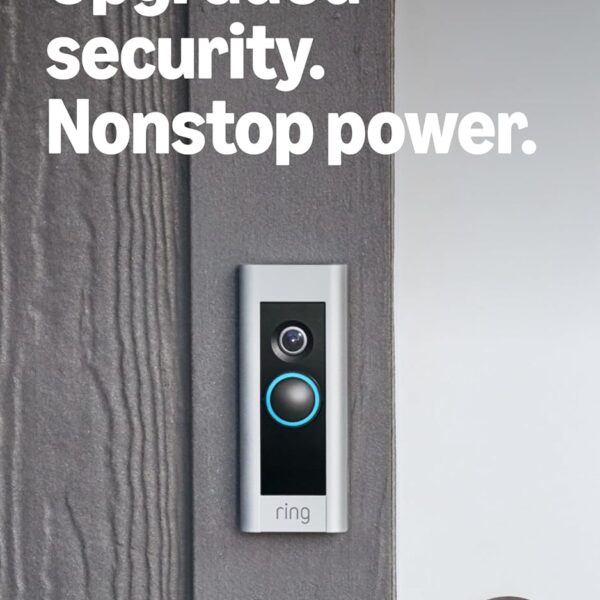 Like-New Ring Wired Doorbell Plus - Upgraded, with added security features and a sleek design (existing doorbell wiring required)