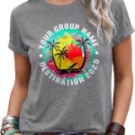 T Shirts for Women Crewneck Boho Flowers Wildflowers Graphic Tees 2025 Summer Cute Shirts Short Sleeve Tops