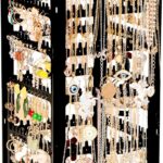 17Dec 360 Rotating Earring Holder Organizer Stand,5 Tiers Acrylic Jewelry Organizers and Storage,Stud Earring Organizers and Storage,212 Holes and 212 Grooves for Earrings Necklaces chain bracelet