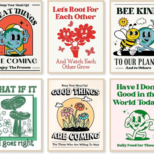 GIFTSFARM Vintage Posters, Retro Wall Art, Retro Poster for Room Aesthetic