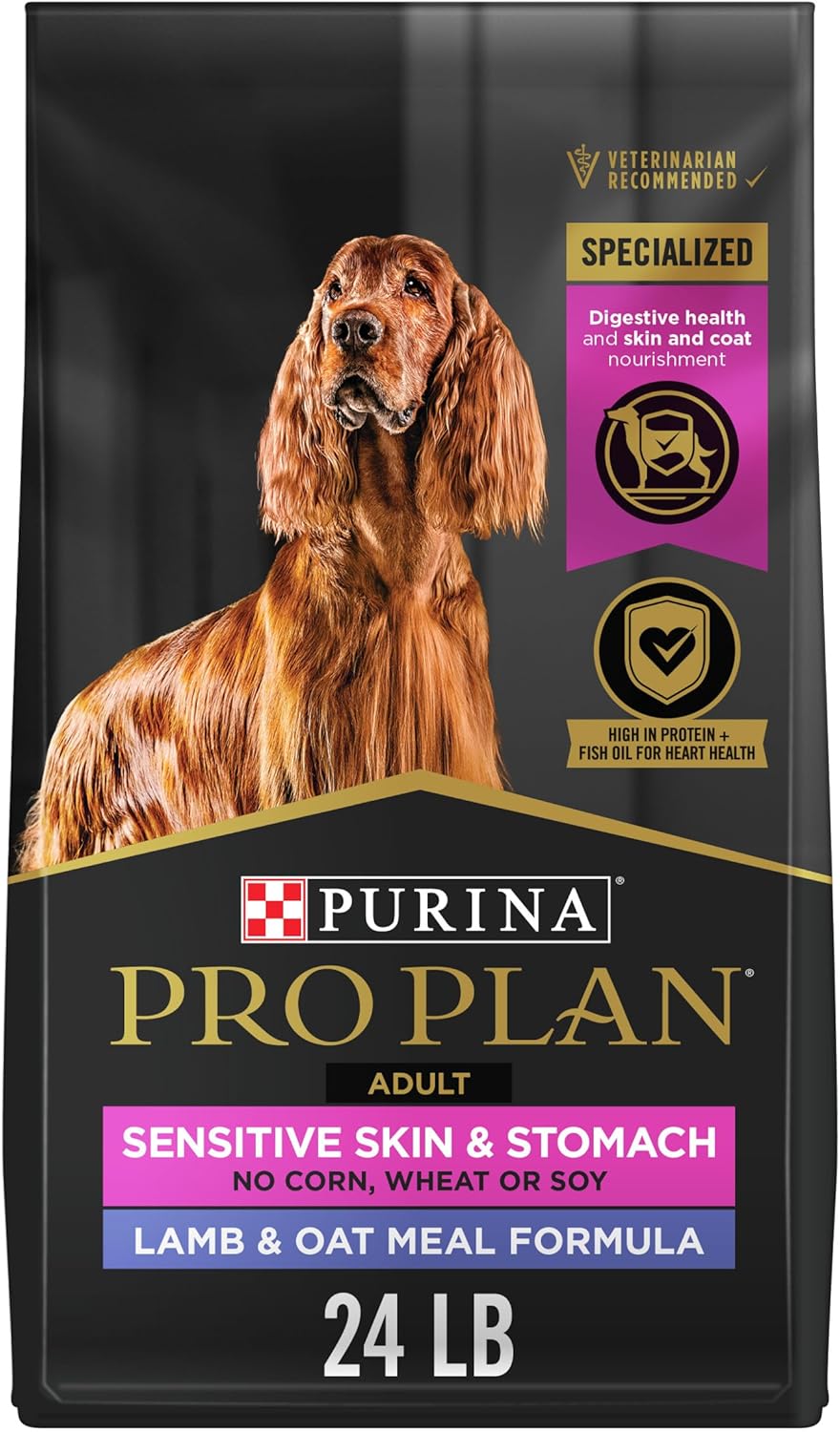 Purina Pro Plan Sensitive Skin and Sensitive Stomach Dog Food Lamb and Oat Meal Formula - 24 lb. Bag Purina Pro Plan Sensitive Skin and Sensitive Stomach Dog Food Lamb and Oat Meal Formula - 24 lb. Bag
