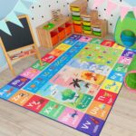 Macgace ABC Kids Rug for Playroom, 3x5 Washable Classroom Area Rugs, Toddler Educational Play Mat with Alphabet Numbers Seasons Shapes, Learning Fun for Preschool Children, Colorful