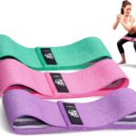 CFX Resistance Bands Set, Exercise Bands with Non-Slip Design for HIPS & Glutes, 3 Levels Workout Bands for Women and Men, Booty Bands for Home Fitness, Yoga, Pilates