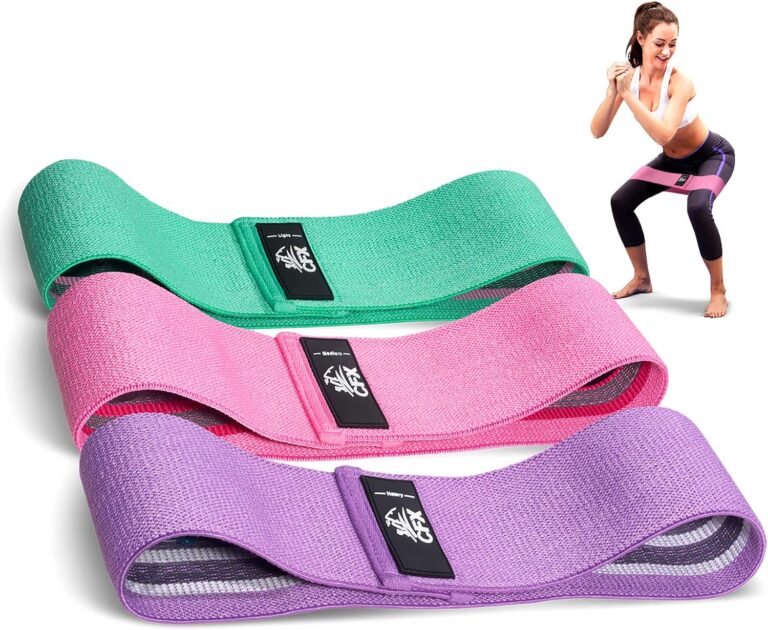 CFX Resistance Bands Set, Exercise Bands with Non-Slip Design for HIPS & Glutes, 3 Levels Workout Bands for Women and Men, Booty Bands for Home Fitness, Yoga, Pilates