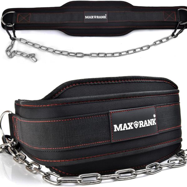 Dip belt With 37-40" Chain, 550lbs - 650lbs Weight Capacity, Weightlifting Belt for Dips and Pullups