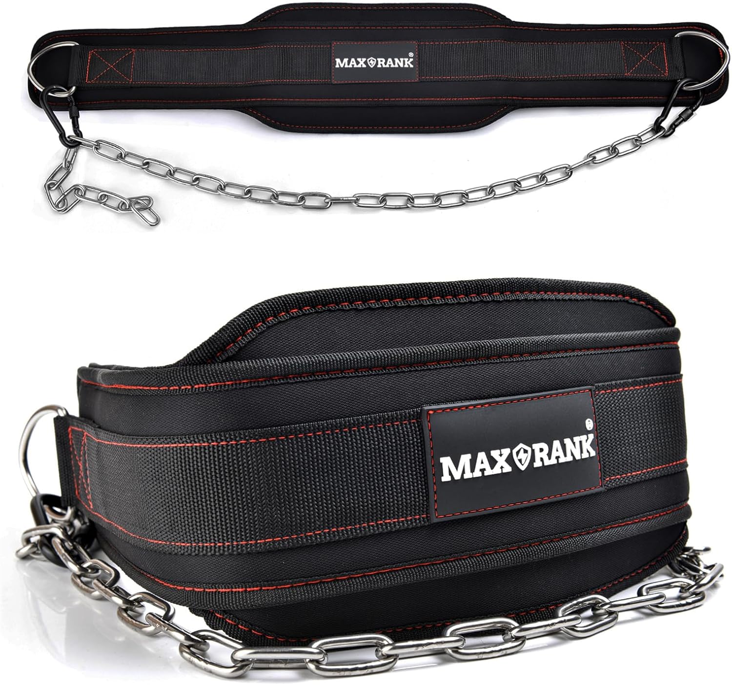 Dip belt With 37-40" Chain, 550lbs - 650lbs Weight Capacity, Weightlifting Belt for Dips and Pullups Dip belt With 37-40" Chain, 550lbs - 650lbs Weight Capacity, Weightlifting Belt for Dips and Pullups