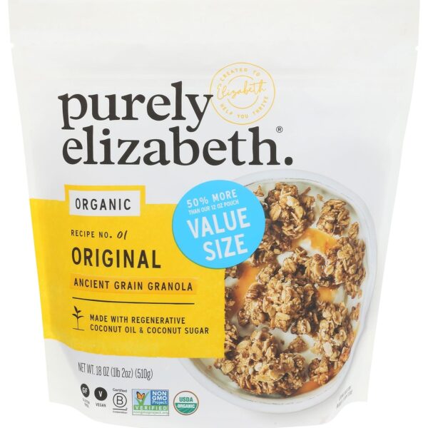 Purely Elizabeth, Granola Ancient Grain Original Value Size Organic, 18 Ounce