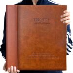 Zoview Magnetic Self-Stick Photo Album, Family Album, Leather Cover, Hand Made DIY Albums Holds 3x5, 4x6, 5x7, 6x8,8x10 Photos (Brown, Large)