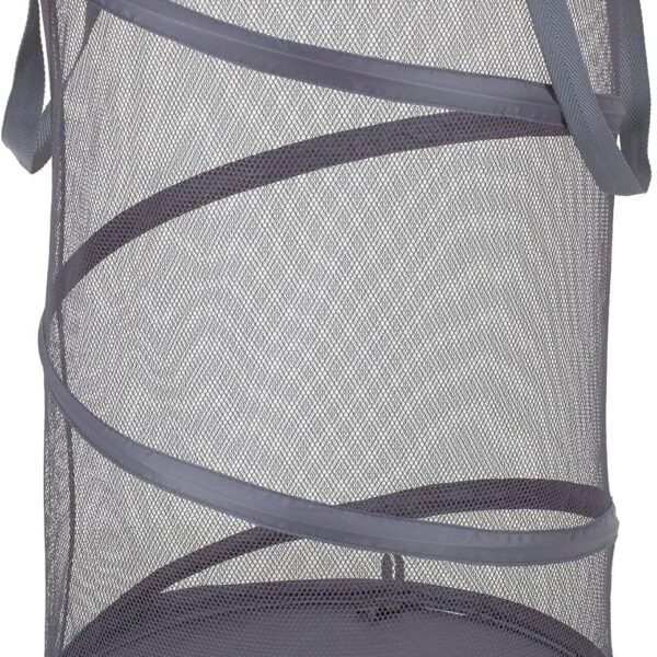 Household Essentials 2027-1 Pop-Up Collapsible Mesh Laundry Hamper | Charcoal