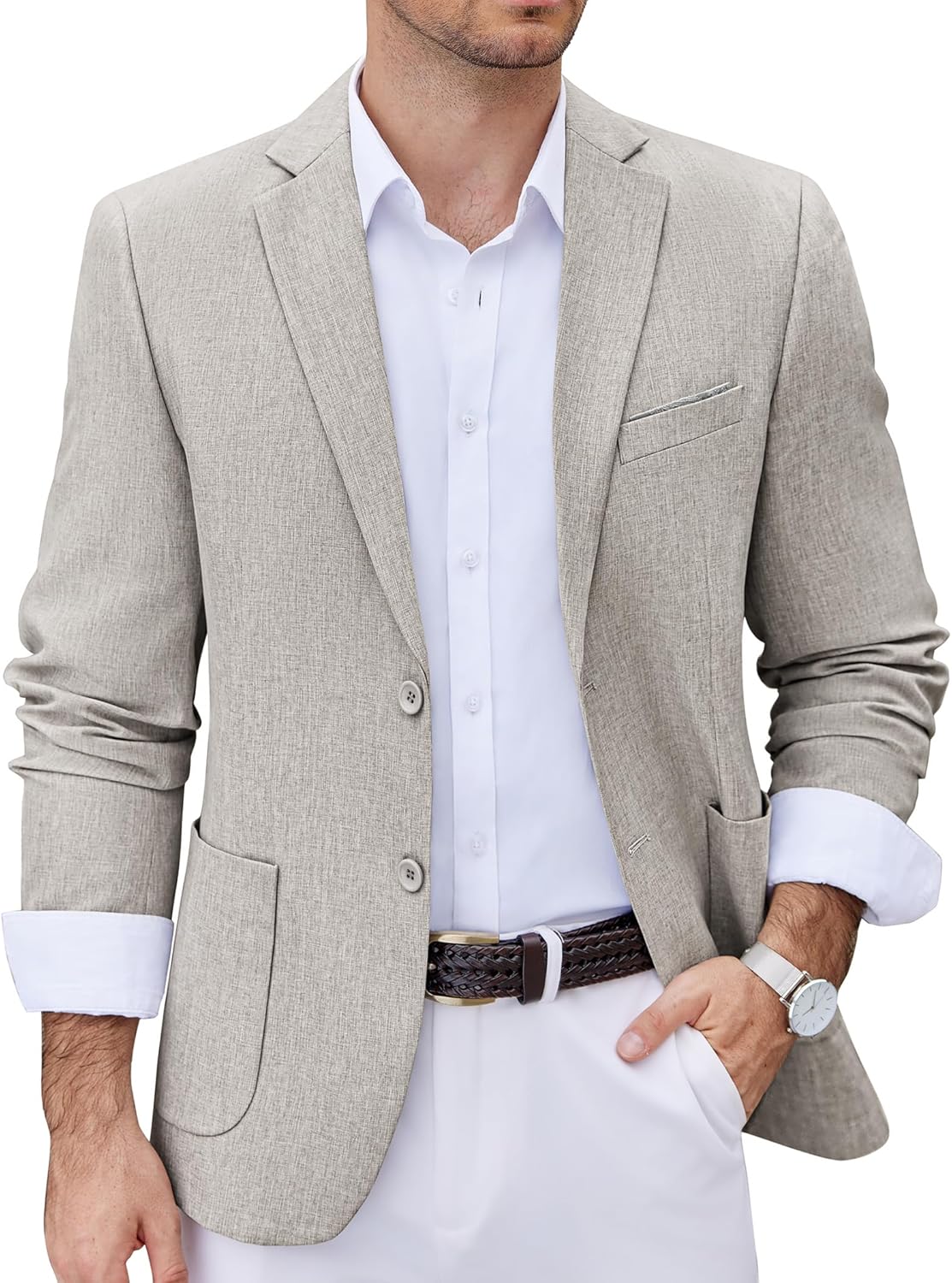 COOFANDY Men's Casual Blazer Two Button Sport Coats Lightweight Printed Lining Suit Jacket COOFANDY Men's Casual Blazer Two Button Sport Coats Lightweight Printed Lining Suit Jacket