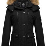 wantdo Women's Quilted Winter Coat Warm Puffer Jacket Thicken Parka with Removable Hood