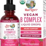 MaryRuth Organics Vitamin B Complex | B Vitamins Complex | Biotin | Vitamin B12 | Niacin | Folate | Metabolic Support Supplement | Vegan | USDA Organic | Non-GMO | Gluten Free | 2 Month Supply