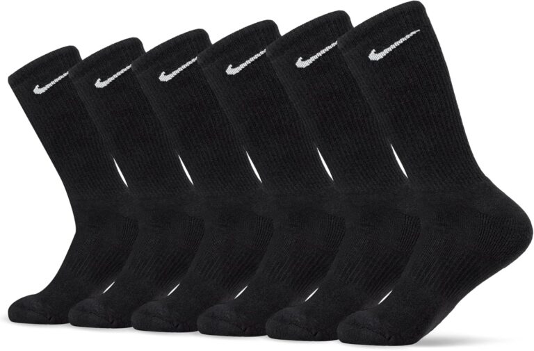Nike Unisex Adult Everyday Cushioned Training Crew Socks (6-Pack) | Mens and Womens