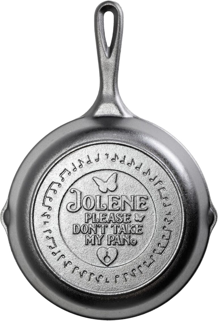 Lodge Dolly Parton Jolene Cast Iron Skillet - Collectible Frying Pan with Signature Design - Heavy Duty Cast Iron Cookware for Everyday Cooking & Display - 8 Inch