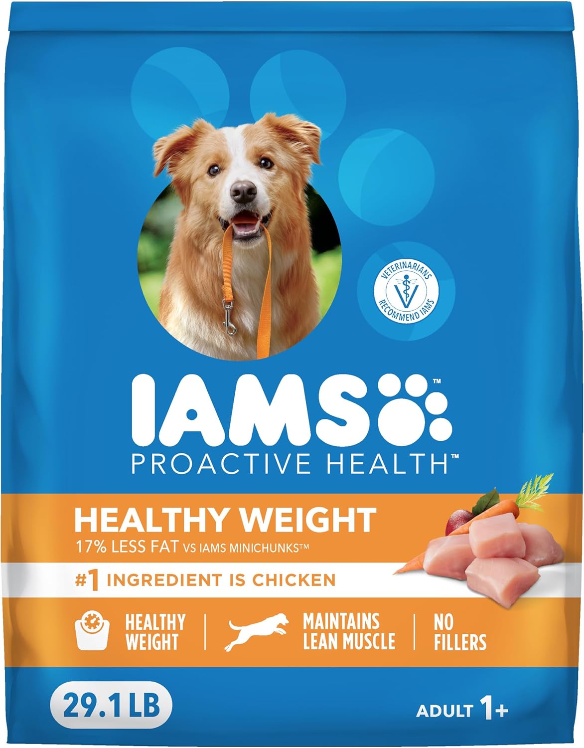 IAMS Proactive Health, Dry Dog Food, Adult Dog Food Dry Recipe for Healthy Weight, with Chicken, 29.1 Lb. Bag IAMS Proactive Health, Dry Dog Food, Adult Dog Food Dry Recipe for Healthy Weight, with Chicken, 29.1 Lb. Bag