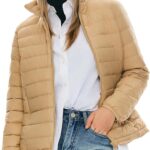 Orolay Women's Lightweight Packable Down Jacket Quilted Puffer Coat with Stand Collar