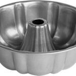 Cooking Light Heavy Duty Nonstick Bakeware Carbon Steel Fluted Tube Pan with Quick Release Coating, Manufactured without PFOA, Dishwasher Safe, Oven Safe, 9-Inch, Gray
