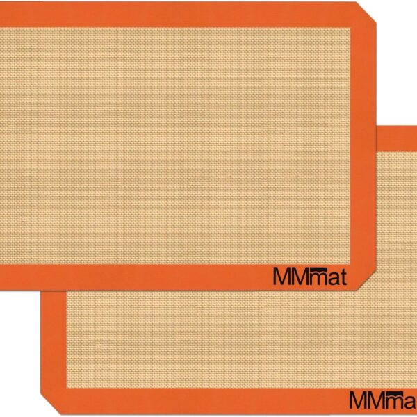 Silicone Baking Mat - Best German Silicone - Non Slip Silicone Baking Sheet, Non Stick Reusable Silicone Mats for Baking, Oven Liner, Counter Mat - Half Sheet Baking Mat, Set of 2