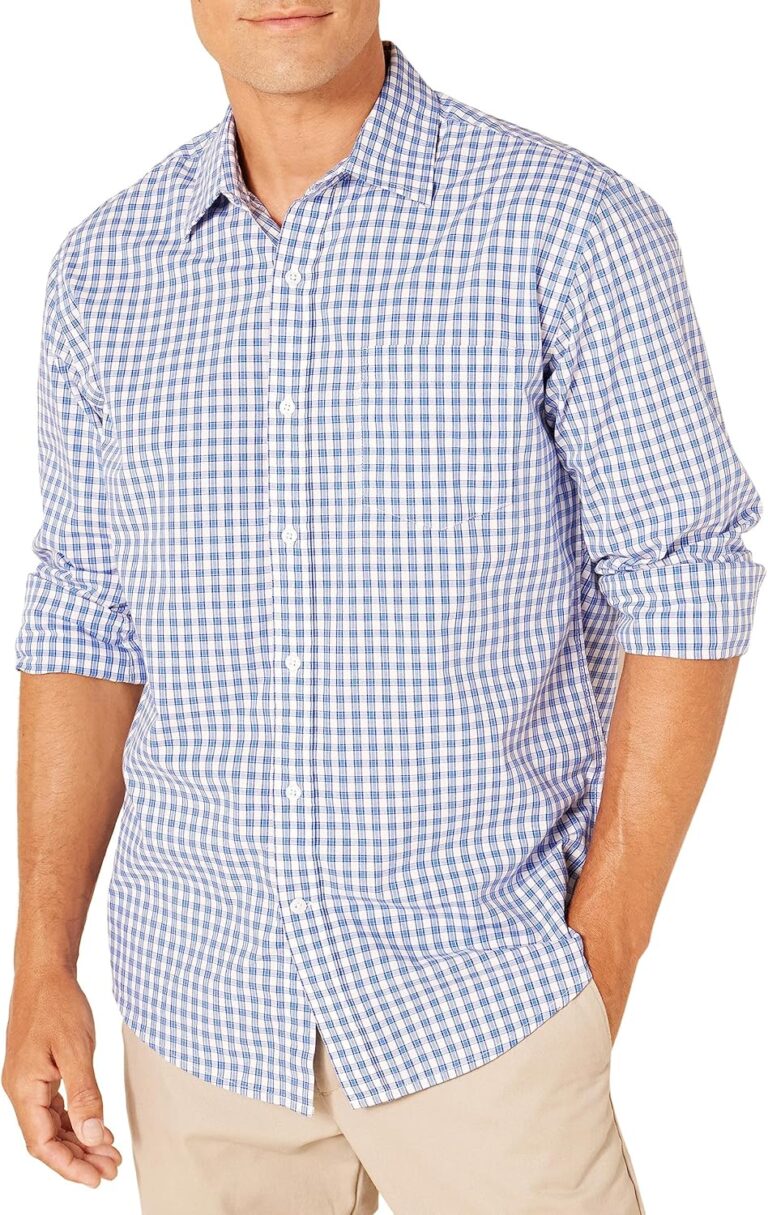 Amazon Essentials Men's Long-Sleeve Casual Poplin Shirt