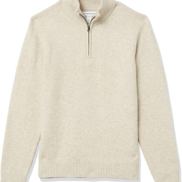 Amazon Essentials Men's Long-Sleeve Soft Touch Quarter-Zip Sweater