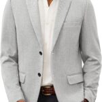 PJ PAUL JONES Men's Herringbone Blazer Jacket Lightweight Casual Knit Sport Coat