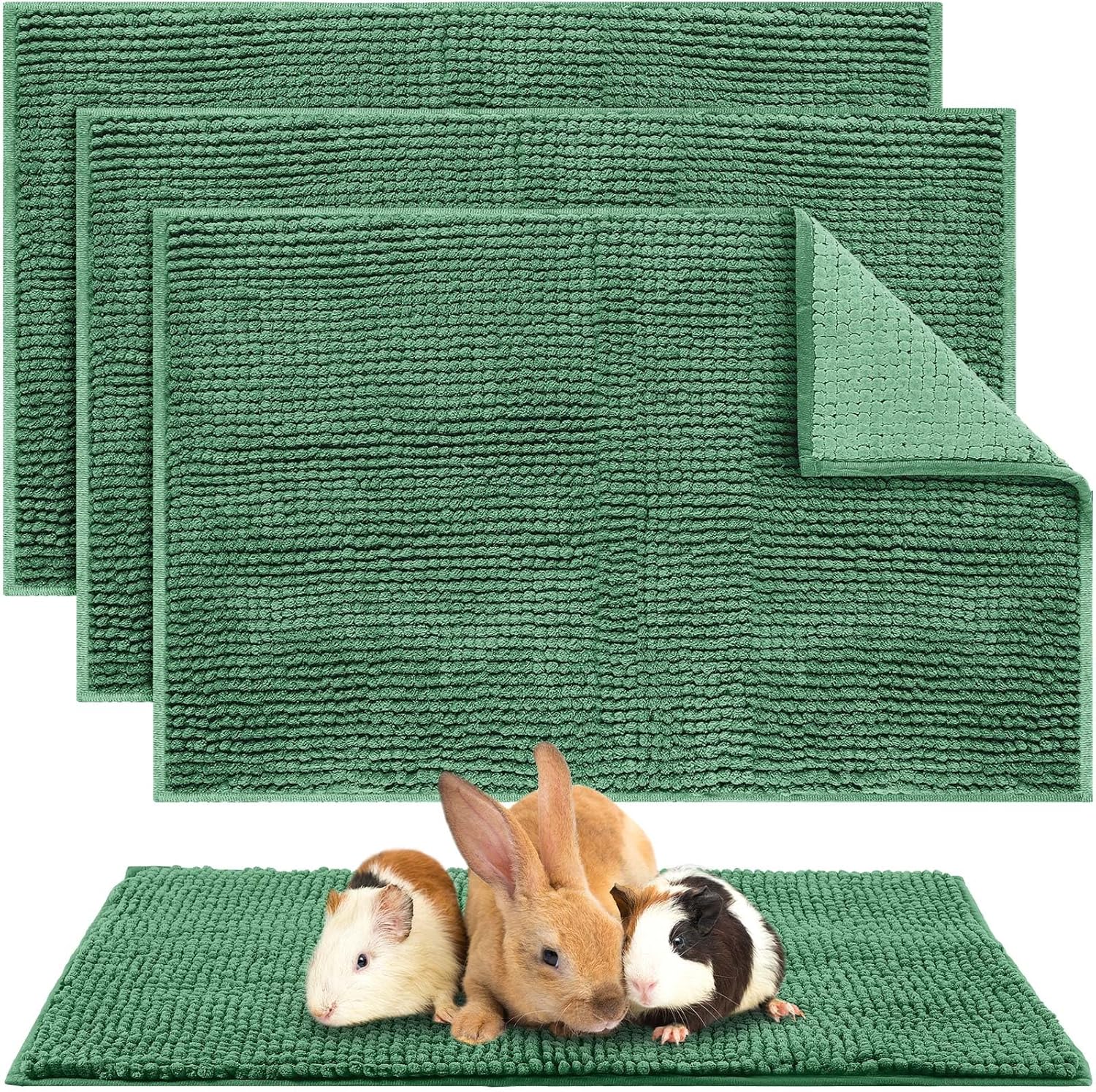 Amylove 4 Pcs Guinea Pig Cage Liner 16 x 24 Inch Washable Chenille Pee Pads Pet Dog Cat Bedding Training Mat Reusable for Small Animals Puppy Bunny Hamster Chinchilla Amylove 4 Pcs Guinea Pig Cage Liner 16 x 24 Inch Washable Chenille Pee Pads Pet Dog Cat Bedding Training Mat Reusable for Small Animals Puppy Bunny Hamster Chinchilla