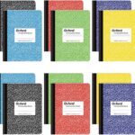 Oxford Composition Notebooks, Wide Ruled Paper, 9-3/4" x 7-1/2", Assorted Marble Covers, 100 Sheets, 12 per Pack, Colors May Vary (63794)
