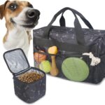 MYDAYS Dog Travel Bag, Pet Luggage Suitcase Weekend Tote Carrier with Collapsible Bowl, Pet Luggage Suitcase Weekend Tote Carrier with Collapsible Bowl (Black)