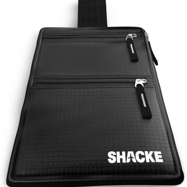 Shacke Hidden Travel 2 in 1 Belt Wallet Black Neck/Belt Hybrid Wallet w/RFID Blocker - Neck Pouch Passport Holder