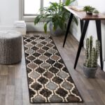 Superior Indoor Area Runner, Jute Backed, Perfect for Hallway, Living/ Dining Room, Bedroom, Office, Kitchen, Entryway, Modern Geometric Trellis Floor Decor, Viking Collection, 2' 7" x 8', Chocolate