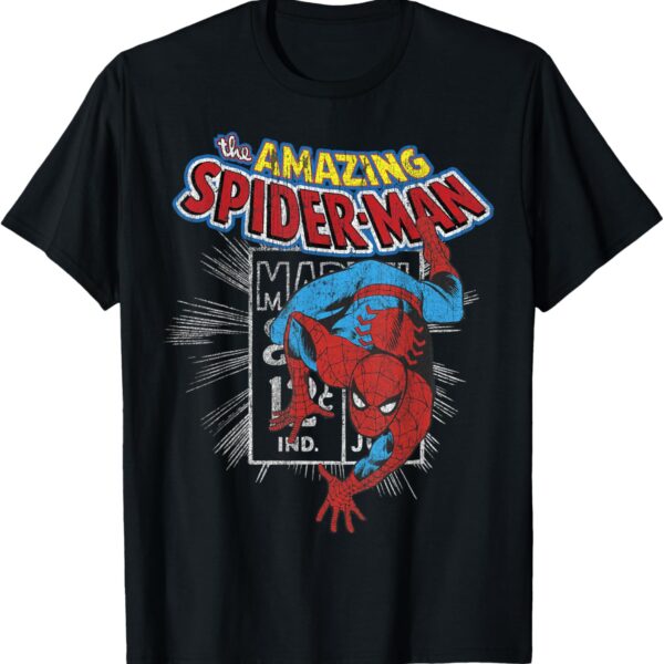 Marvel The Amazing Spider-Man Vintage Comic Poster T-Shirt