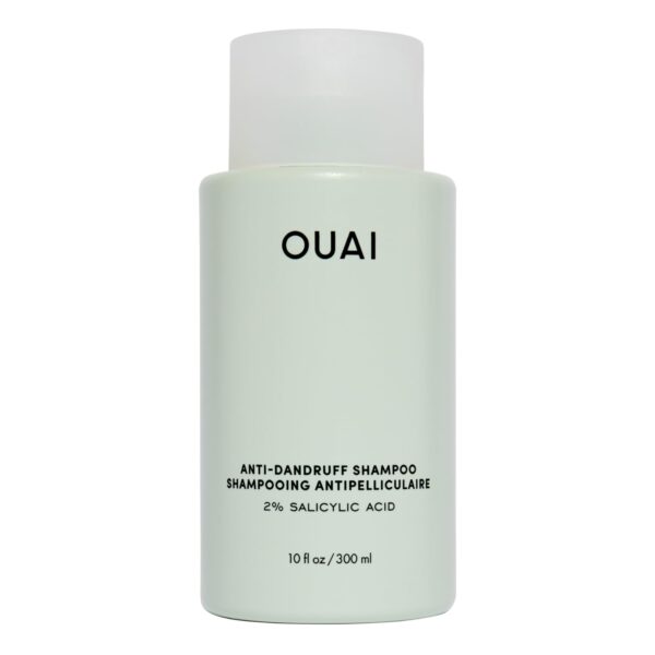 OUAI Anti Dandruff Shampoo - Soothing Salicylic Acid Shampoo for Flaky, Dry and Itchy Scalp - Reduces Itching, Redness and Irritation - Sulfate Free Scalp Care (10 Fl Oz)