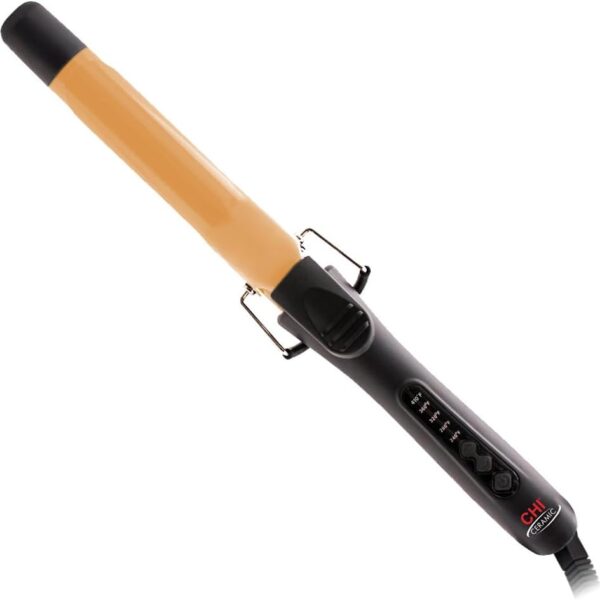 CHI Tourmaline Ceramic Curling Iron, Adjustable Temperature, Professional Tourmaline Hair Curler with Auto Shut-Off for Smooth, Frizz-Free Curls & Waves, 1 Barrel