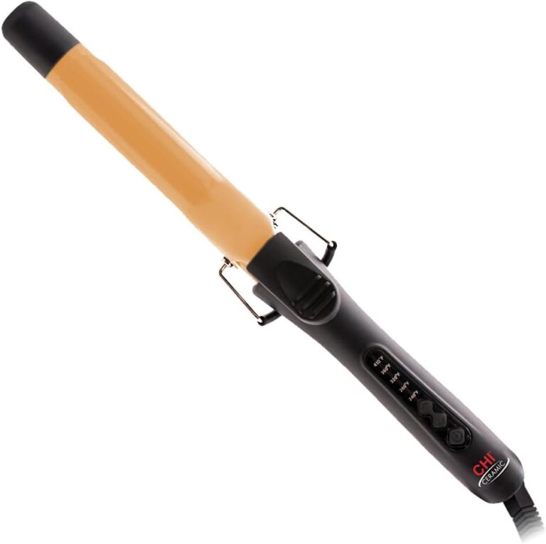 CHI Tourmaline Ceramic Curling Iron, Adjustable Temperature, Professional Tourmaline Hair Curler with Auto Shut-Off for Smooth, Frizz-Free Curls & Waves, 1 Barrel
