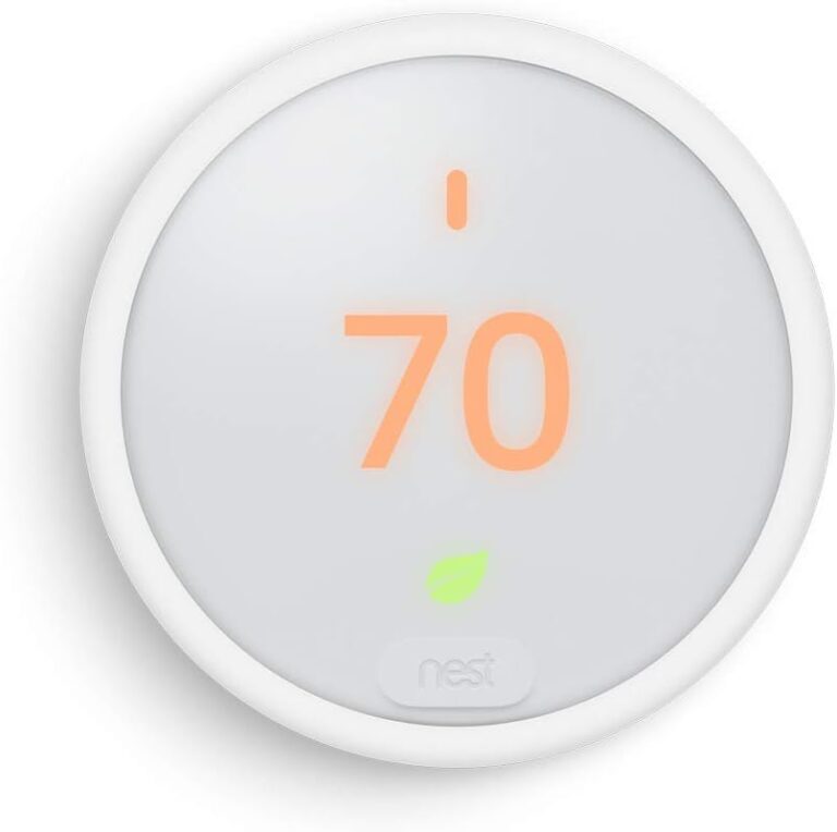 Nest Thermostat E Programmable Smart Thermostat for Home, App Controlled via Wifi, Programmable, Compatible with Alexa and Google Assistant, Frosted White Color (T4002ES) | Frosted Display, WI-FI App Control, Works with Google Assistant and Alexa, Compatible with ~85% of 24V Hvac Systems