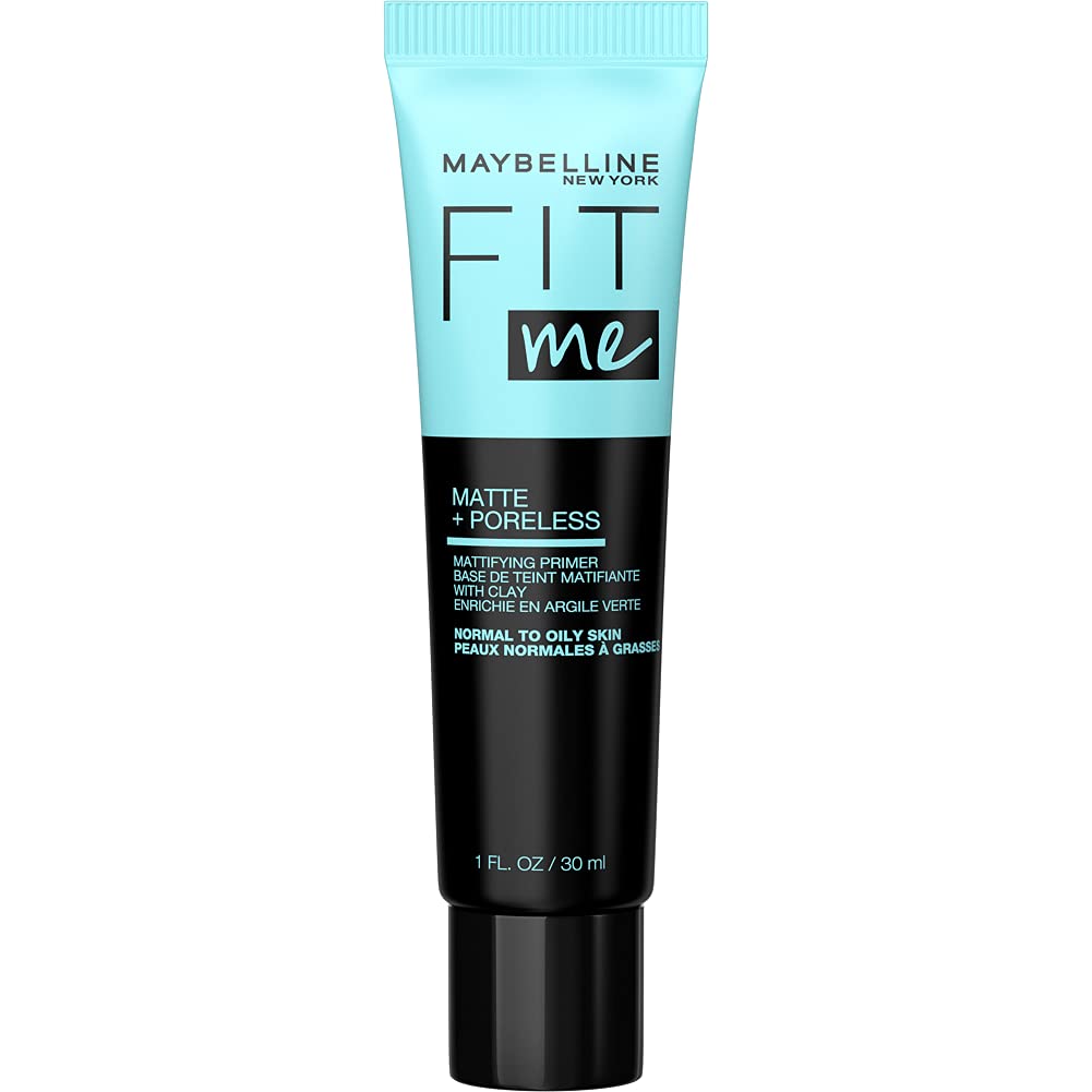 Maybelline Fit Me Matte + Poreless Mattifying Face Primer Makeup With Sunscreen, Broad Spectrum SPF 20, 16HR Wear, Shine Control, Clear, 1 Count Maybelline Fit Me Matte + Poreless Mattifying Face Primer Makeup With Sunscreen, Broad Spectrum SPF 20, 16HR Wear, Shine Control, Clear, 1 Count