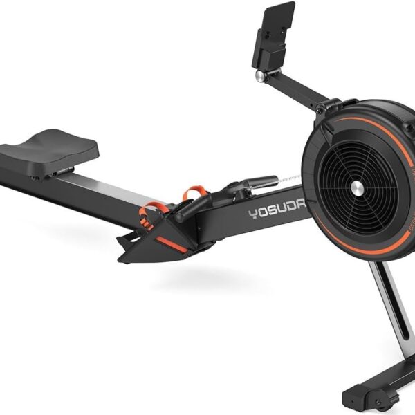 YOSUDA R2 Rowing Machine for Home, Professional Adjustable Air Resistance Rower Machines with Self-Powered Monitor, 53.7'' Row Rail, Ergonomic Comfort Seat, Easy Storage